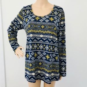 LuLaRoe XL Lynnae Long Sleeve Shirt